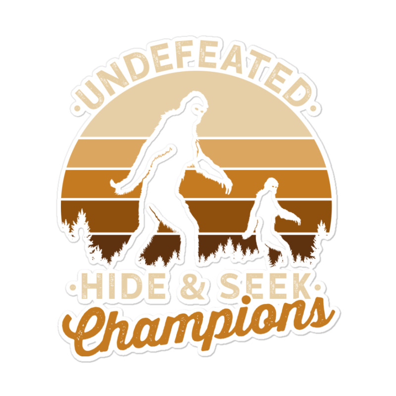 Hide And Seek Champion Undefeated 3 Sticker | Artistshot