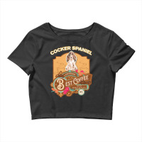 Mom T  Shirt Brown Cocker Spaniel Best Coffee   Dog Owner Coffee Lover Crop Top | Artistshot