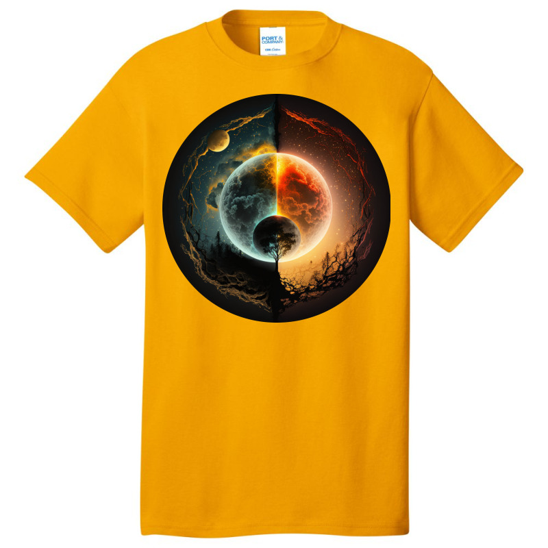 Yin And Yang Basic T-shirt | Artistshot