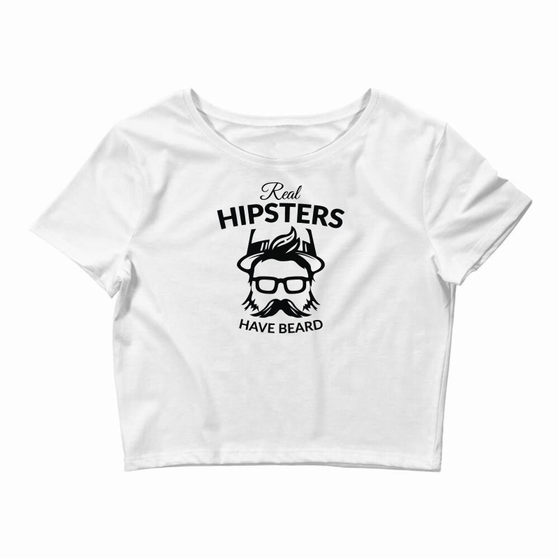 Hipsters Have Beards Crop Top | Artistshot