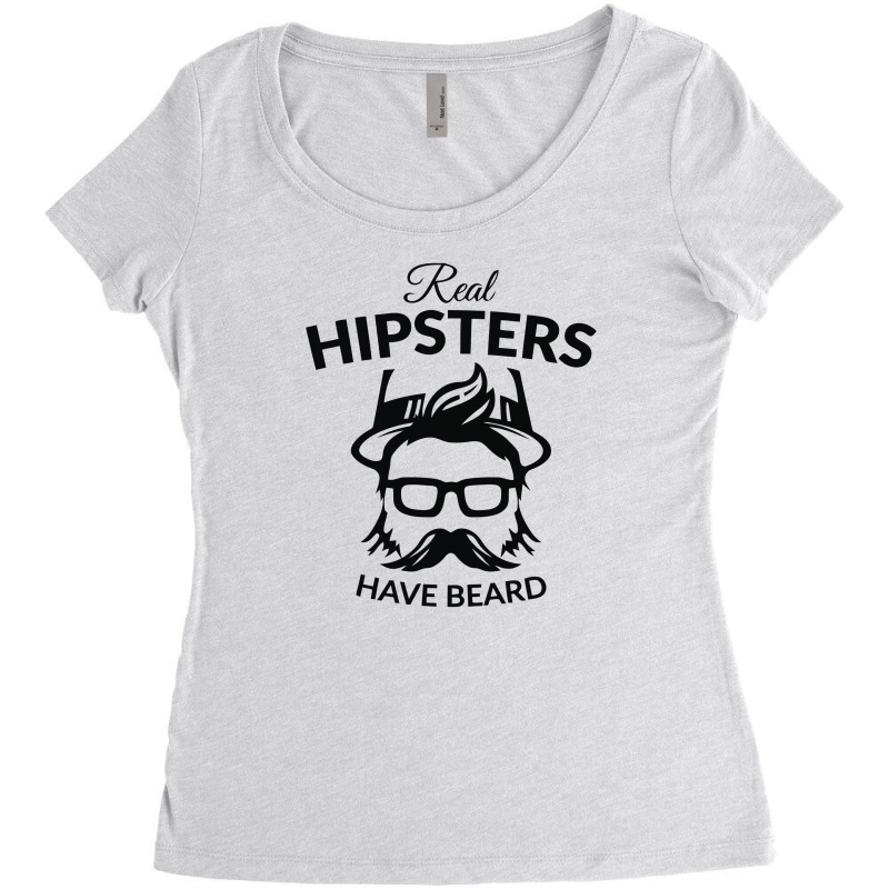 Hipsters Have Beards Women's Triblend Scoop T-shirt | Artistshot