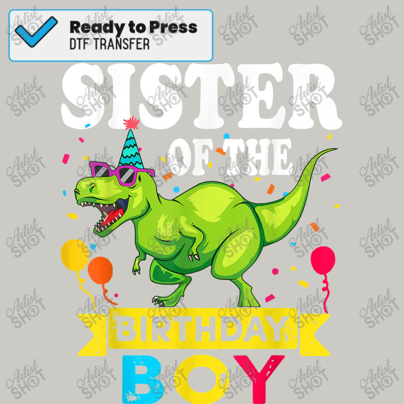 Sister Of The Birthday Boy T Rex Rawr Dinosaur Birthday Boy T Shirt Dtf 