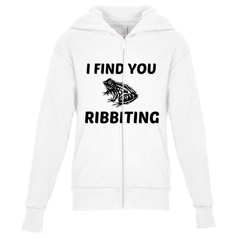 I Find You Ribbiting Youth Zipper Hoodie | Artistshot