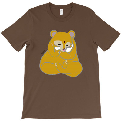 Yoga Golden Bear T-shirt Designed By Belette Le Pink