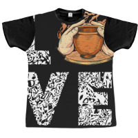 Pottery Leopard Love Ceramics Artist Pot Making Lo Graphic T-shirt | Artistshot