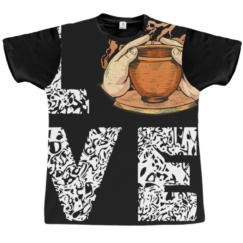 Pottery Leopard Love Ceramics Artist Pot Making Lo Graphic T-shirt | Artistshot