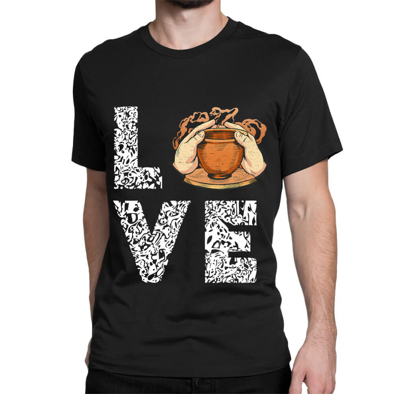 Pottery Leopard Love Ceramics Artist Pot Making Lo Classic T-shirt | Artistshot