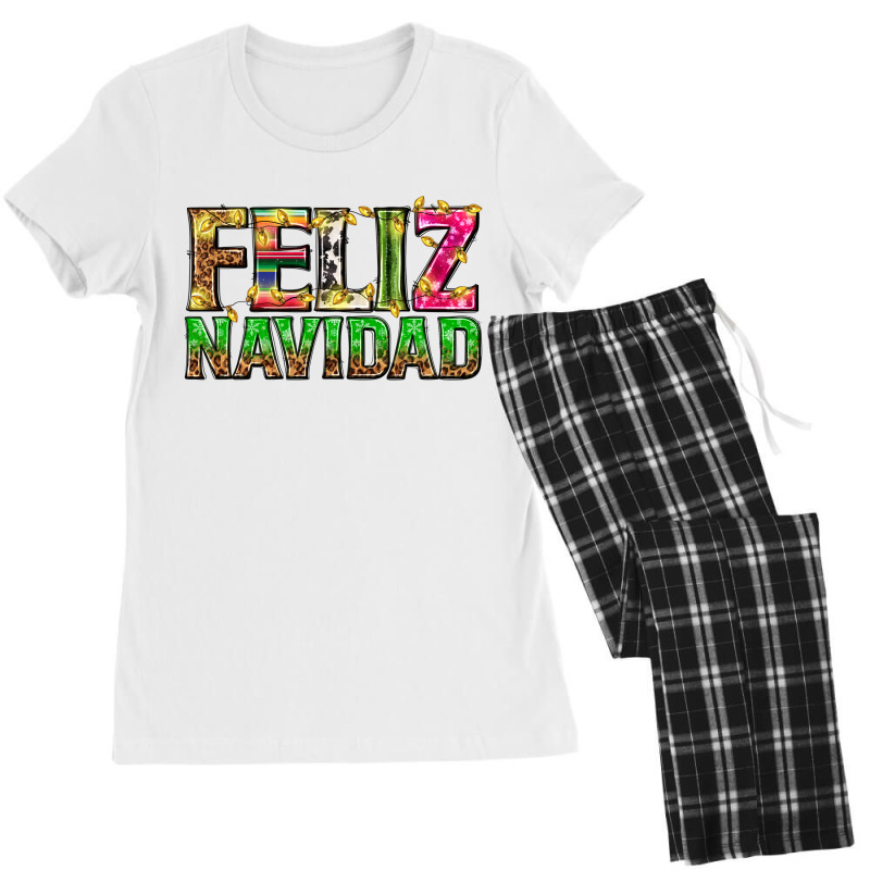 Feliz Navidad With Pattern Women's Pajamas Set by enoddigitalart@gmail.com | Artistshot