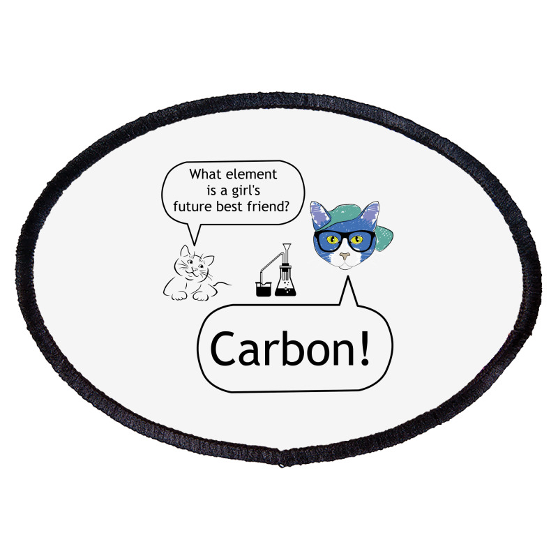 Carbon A Girl's Best Future Friend Oval Patch | Artistshot