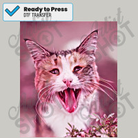 Funny Shocked Cat V3 Illustration Artwork Poster Red Dtf Transfer | Artistshot