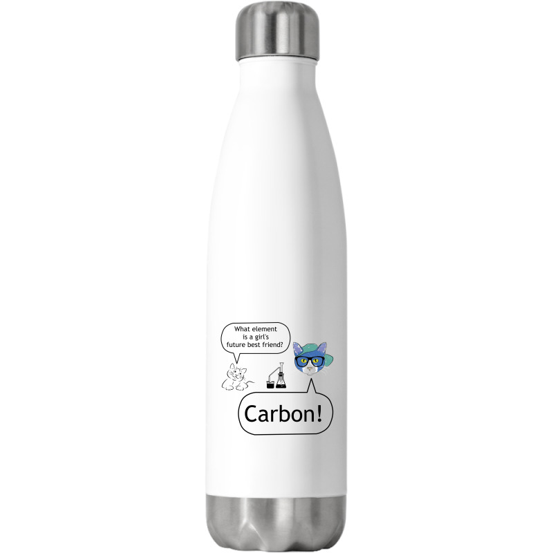 Carbon A Girl's Best Future Friend Stainless Steel Water Bottle | Artistshot