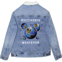 Parallel Dimension Astrophysics Astronomy Quantum  Unisex Sherpa-lined Denim Jacket | Artistshot