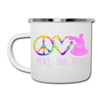 Pottery Ceramics Artist Peace Love Pottery Camper Cup | Artistshot