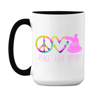 Pottery Ceramics Artist Peace Love Pottery 15 Oz Coffee Mug | Artistshot