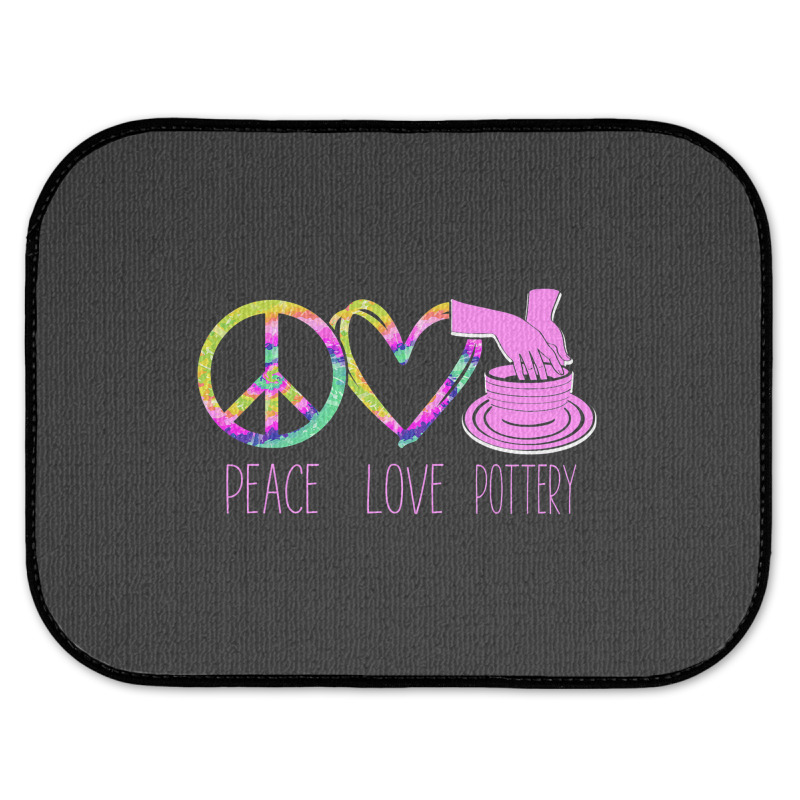 Pottery Ceramics Artist Peace Love Pottery Rear Car Mat | Artistshot