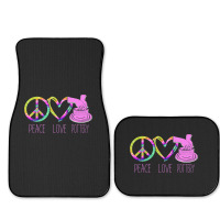 Pottery Ceramics Artist Peace Love Pottery Full Set Car Mats | Artistshot