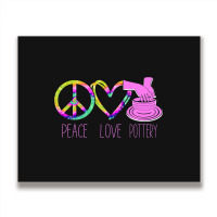 Pottery Ceramics Artist Peace Love Pottery Metal Print Horizontal | Artistshot