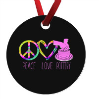 Pottery Ceramics Artist Peace Love Pottery Ornament | Artistshot