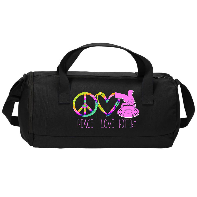 Pottery Ceramics Artist Peace Love Pottery Duffel Bag | Artistshot