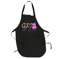 Pottery Ceramics Artist Peace Love Pottery Full-length Apron | Artistshot