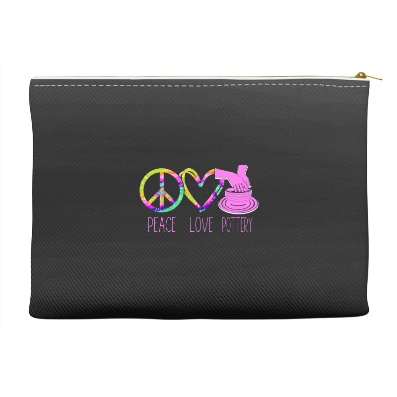 Pottery Ceramics Artist Peace Love Pottery Accessory Pouches | Artistshot