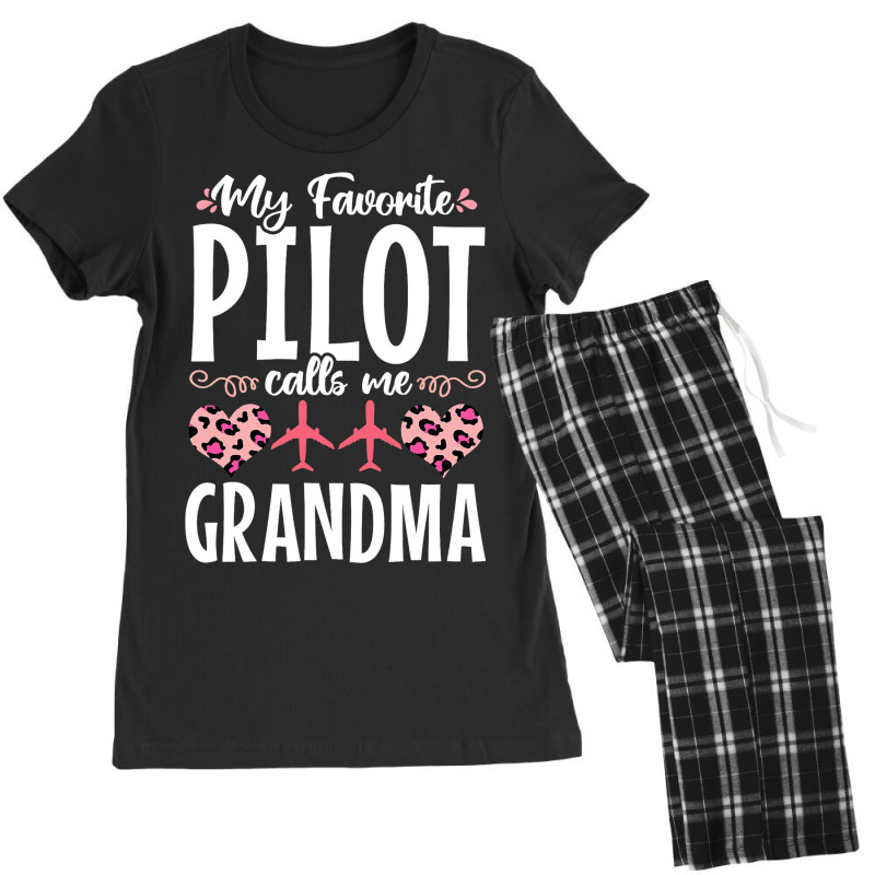 My Favorite Pilot Calls Me Grandma Mom Mothers Day Women's Pajamas Set by CalliopEasley | Artistshot