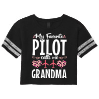 My Favorite Pilot Calls Me Grandma Mom Mothers Day Scorecard Crop Tee | Artistshot