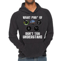 Pilot Airplane Airline What Part Of Dont You Under Vintage Hoodie | Artistshot