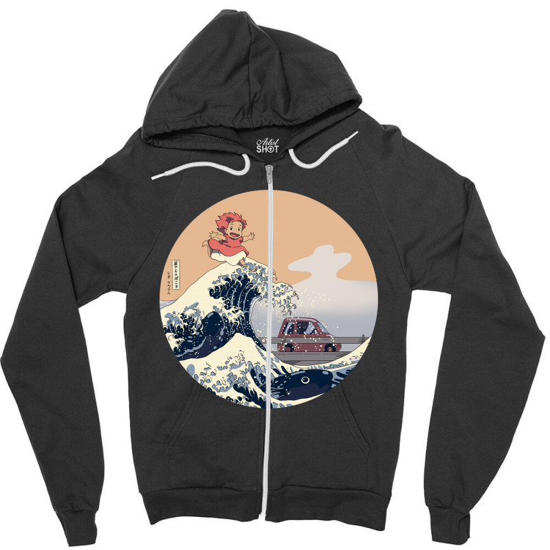 Studio Ghibli Zipper Hoodie by mazikos | Artistshot