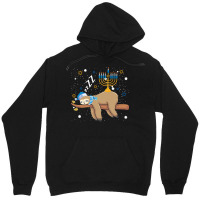 Funny Sleeping Sloth Hanukkah T  Shirt Cute Sleeping Sloth Menorah Jew Unisex Hoodie | Artistshot