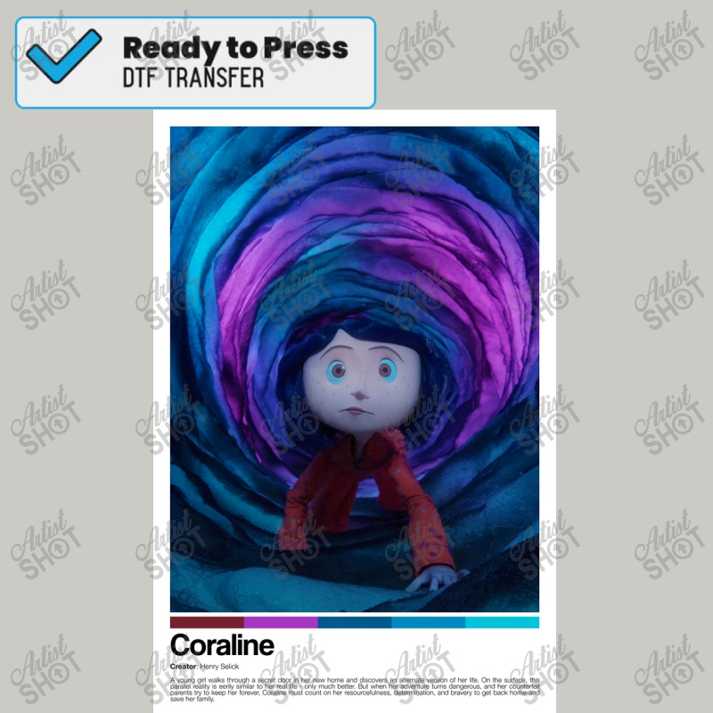 Coraline Animation Movie Print Poster Copy Dtf Transfer | Artistshot