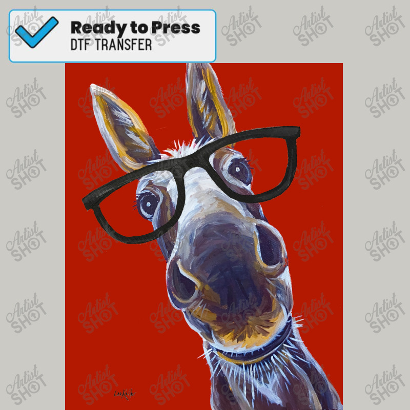 Donkey With Glasses Art, Funny Jack Ass Art Poster Copy Dtf Transfer | Artistshot