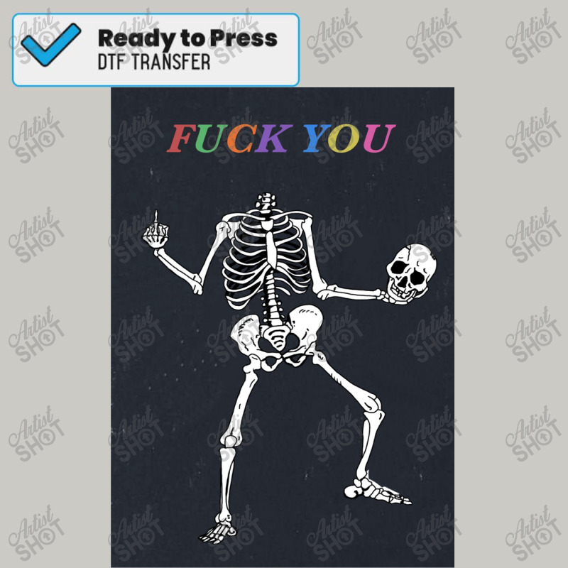 Fu Skeleton Poster Copy Dtf Transfer | Artistshot