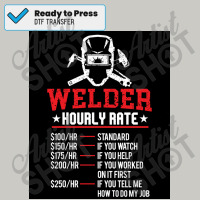 Funny Welder Hourly Rate Welding Craft Labor Union Rate Gear Poster Co Dtf Transfer | Artistshot