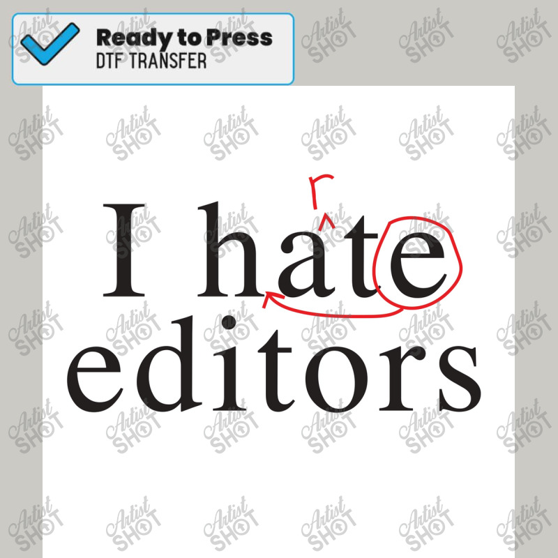 I Hate Heart Editors Poster Dtf Transfer | Artistshot