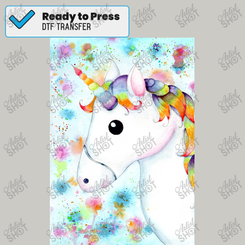 Rainbow Unicorn Poster Dtf Transfer | Artistshot