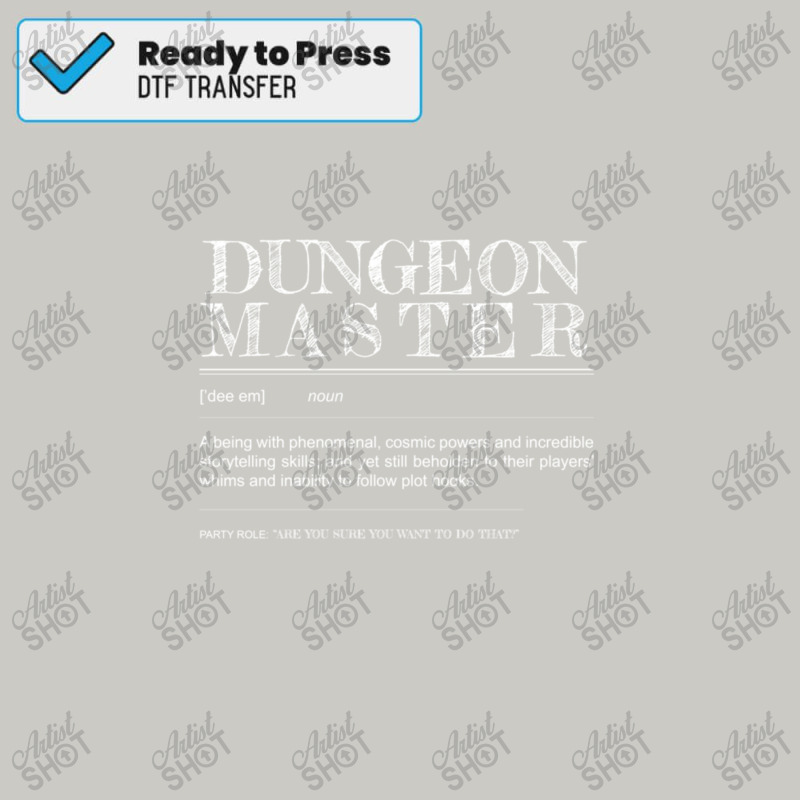 Dungeon Master Definition 1 Dtf Transfer | Artistshot