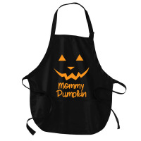 Mommy Pumpkin Halloween Family Matching Pumpkin Mom Lover Sweatshirt Medium-length Apron | Artistshot