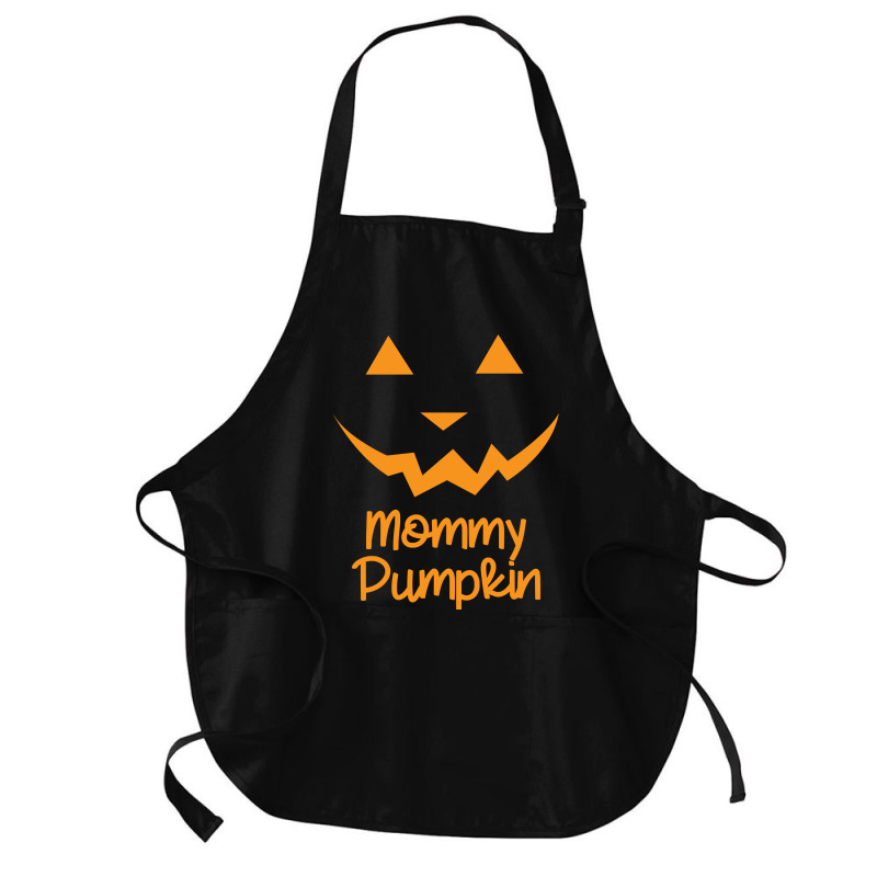 Mommy Pumpkin Halloween Family Matching Pumpkin Mom Lover Sweatshirt Medium-length Apron | Artistshot