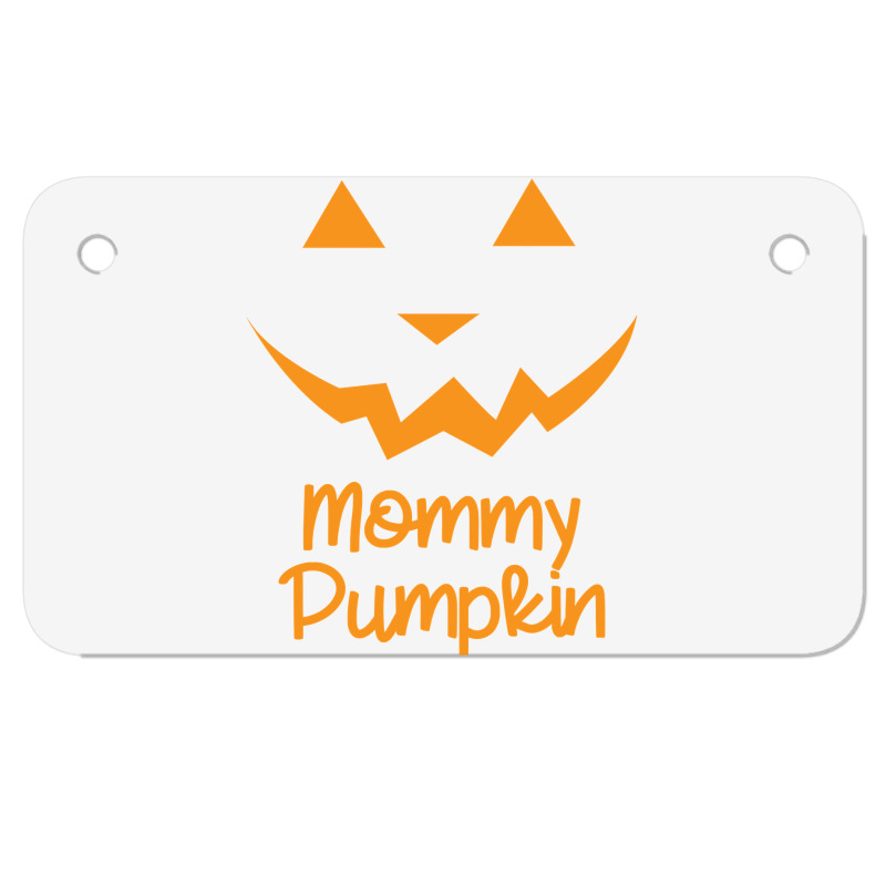 Mommy Pumpkin Halloween Family Matching Pumpkin Mom Lover Sweatshirt Motorcycle License Plate | Artistshot