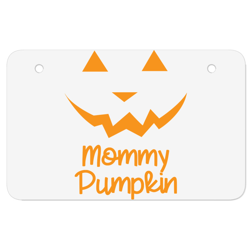 Mommy Pumpkin Halloween Family Matching Pumpkin Mom Lover Sweatshirt Atv License Plate | Artistshot