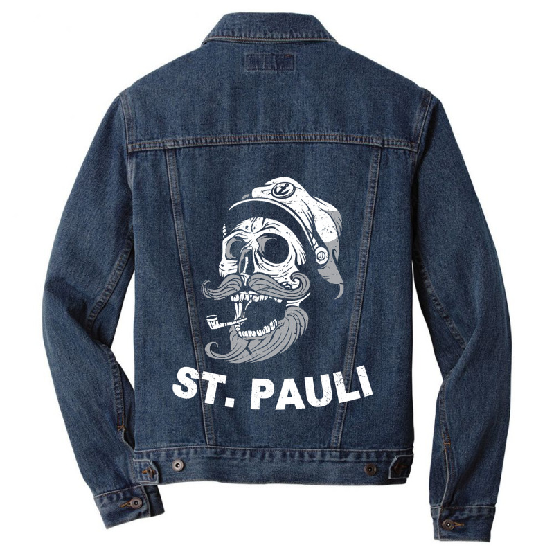 Saint Pauli Sailor Sailor Skull Hamburg Men Denim Jacket | Artistshot