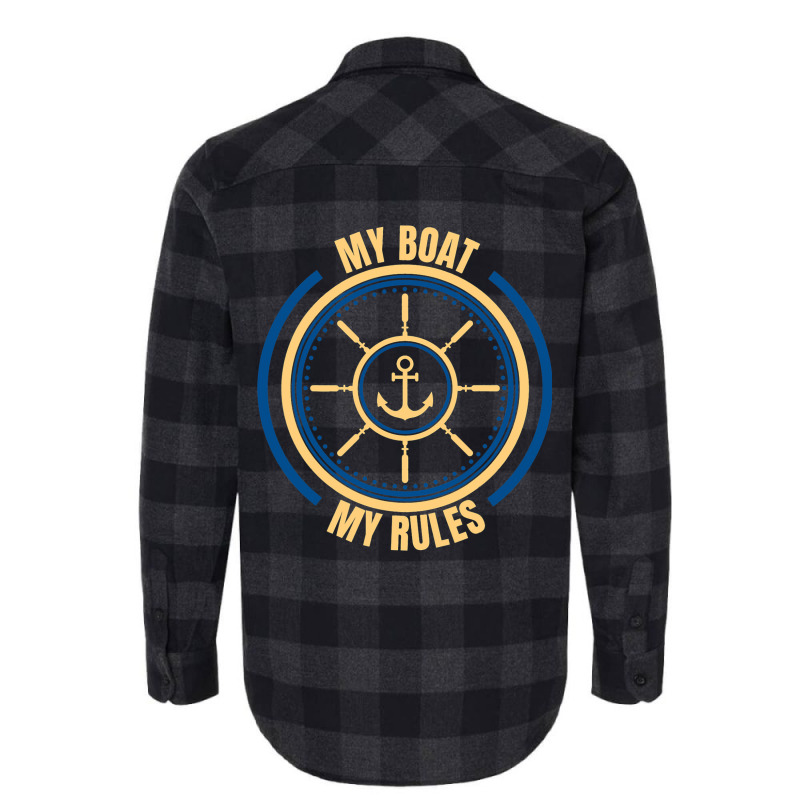 My Boat My Rules Seaman Sailor Mariner Seafarer Oc Flannel Shirt | Artistshot