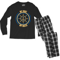 My Boat My Rules Seaman Sailor Mariner Seafarer Oc Men's Long Sleeve Pajama Set | Artistshot