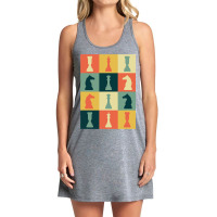 Retro Chess Pieces Vintage Board Game Grandmaster  Tank Dress | Artistshot