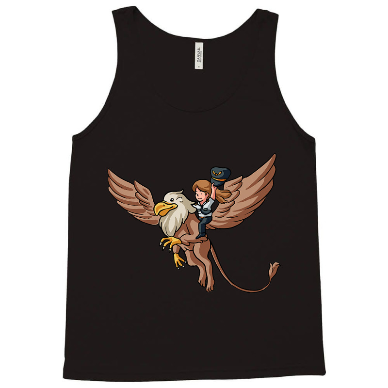 Pilot Riding Griffin Fantasy Aviation Flight Crew  Tank Top by VailNatale | Artistshot