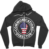 Patriotic 4th July Writer Communications Director Zipper Hoodie | Artistshot