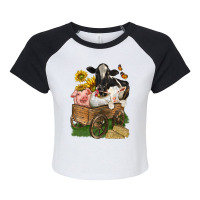 Farm Animals Wagon Raglan Crop Top | Artistshot