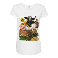 Farm Animals Wagon Maternity Scoop Neck T-shirt | Artistshot