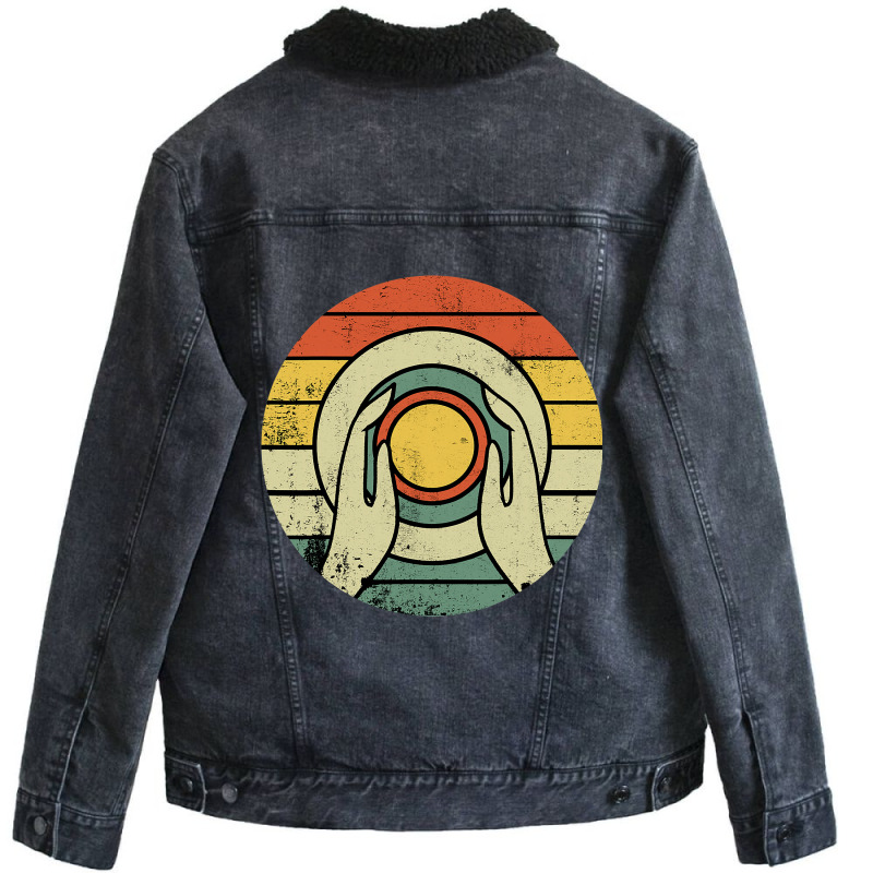 Pottery Clay Ceramic Artist Ceramics Retro Vintage Unisex Sherpa-lined Denim Jacket | Artistshot